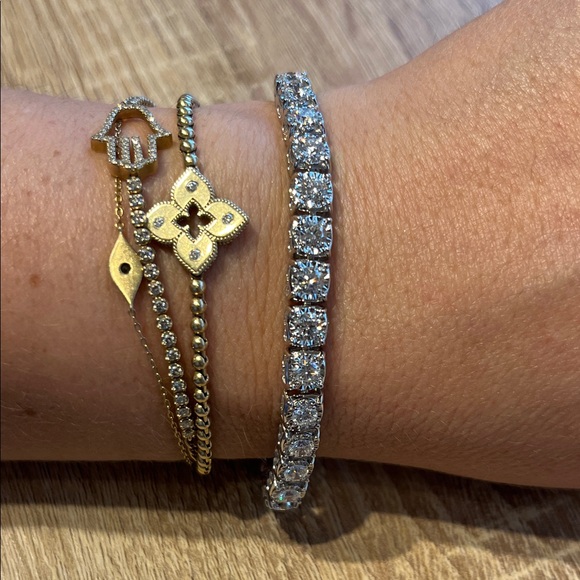 10kt white gold lab diamond  Tennis Bracelet about 5ct total vs diamonds. - Picture 7 of 7